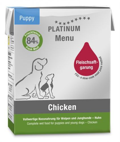 Platinum Menu Puppy Chicken - nedvestáp kölyökkutyák számára  185 g