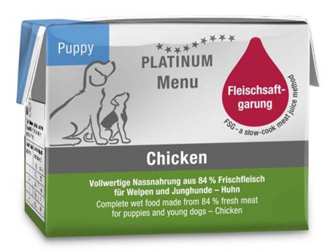 Platinum Menu Puppy Chicken - nedvestáp kölyökkutyák számára  90 g
