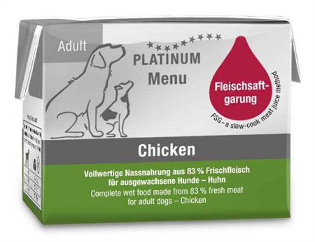 Platinum Menu Chicken - nedvestáp felnőtt kutyák számára  90 g