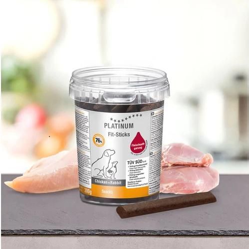 Platinum Fit-Sticks Chicken+Rabbit - jutalomfalat csirke+nyúl kutyák számára  300 g