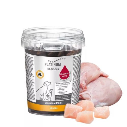 Platinum Fit-Sticks Chicken+Rabbit - jutalomfalat csirke+nyúl kutyák számára  300 g