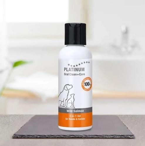 Platinum Oral Clean + Care Wild Salmon 3 in 1 fogápoló gél kutyák és macskák számára  120 ml