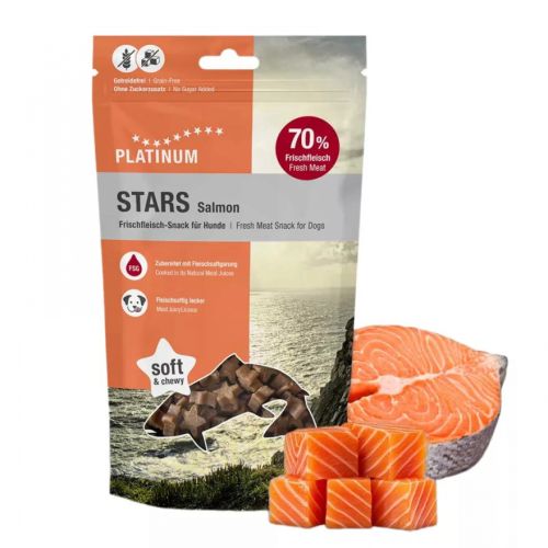 Platinum Stars Snack Salmon - jutalomfalat lazacból kutyák számára  185 g