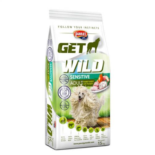 GetWild Sensitive Adult Rabbit & Beef with Pumpkin  15 kg