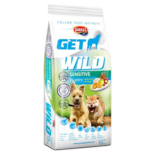 GetWild Sensitive Puppy Lamb & Rice with Apple  15 kg