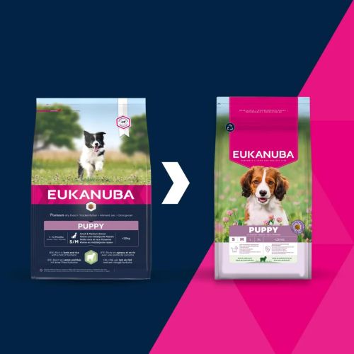 Eukanuba Life Care Puppy S/M Lamb&Rice szárazeledel kis- és közepes testű kölyökkutyák számára  3 kg