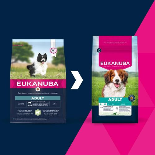 Eukanuba Life Care Adult S/M Lamb&Rice - szárazeledel kis- és közepes testű felnőtt kutyák számára báránnyal és rizzsel  12 kg