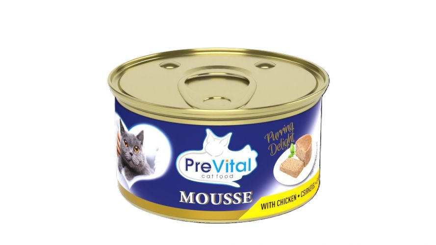 PreVital Mousse Chicken - pástétom csirkével felnőtt macskák számára  85 g