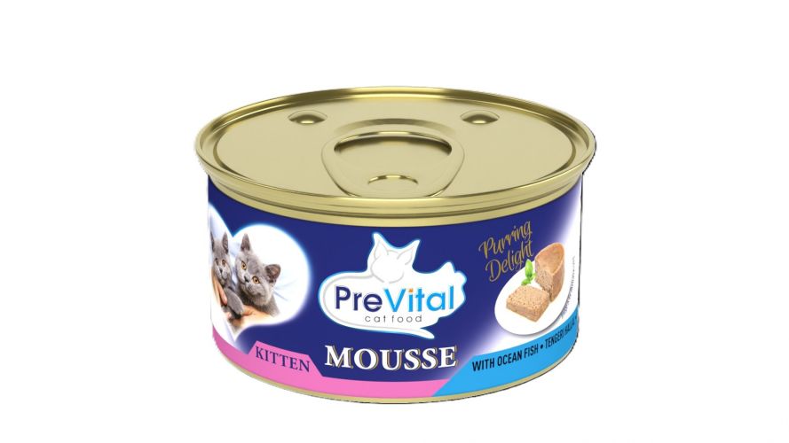 PreVital Mousse Kitten Ocean Fish - pástétom óceáni hallal kölyökmacskák számára  85 g