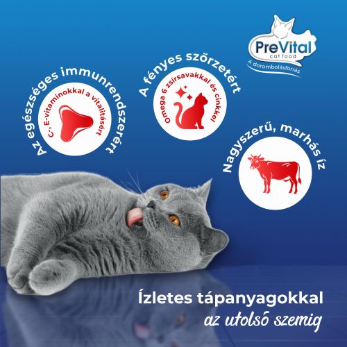 PreVital Adult Beef - szárazeledel marhával felnőtt macskák számára  8 kg