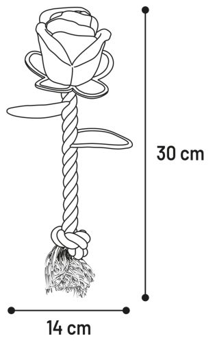 Flamingo játék - Rozie plüss rózsa kötéllel  1 db