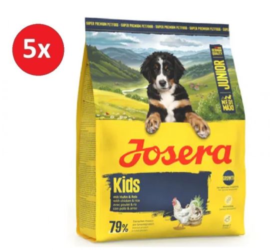 Josera Kids Chicken - gluténmentes szárazeledel kölyökkutyák számára 5 x  900 g