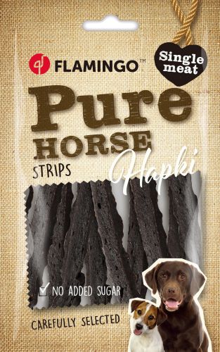Flamingo Snack - Hapki Pure Horse Strips lóhússal  85 g