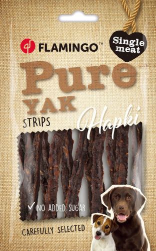 Flamingo Snack - Hapki Pure Yak Strips jakhússal  85 g