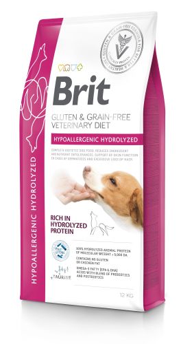 Brit Veterinary Diet Gluten & Grain-Free Hypoallergenic Hydrolyzed Rich in Hydrolyzed Protein  12 kg