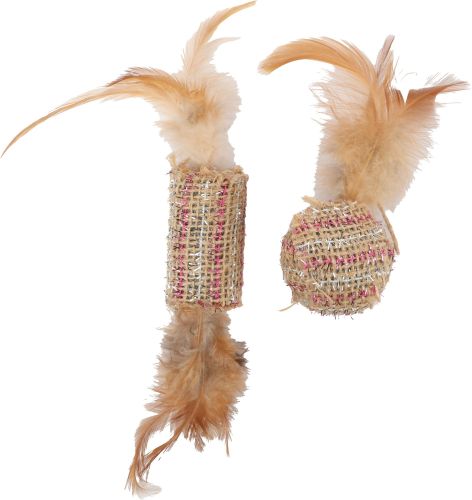 Flamingo játék - Texu tollas labda és henger  2 db