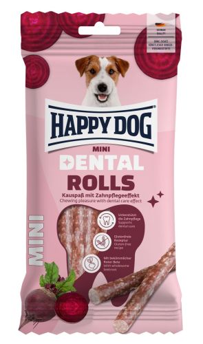 Happy Dog Dental Rolls Beetroot - funkcionális jutalomfalat mini  92 g