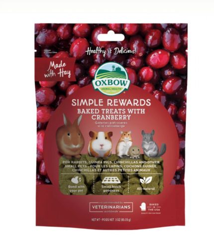 Oxbow Simple Rewards baked Treats with Cranberry  85 g