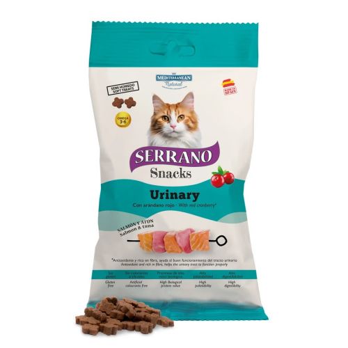 Mediterranean Natural Serrano Snacks Urinary Salmon & Tuna - funkcionális jutalomfalat macskák számára 50 g