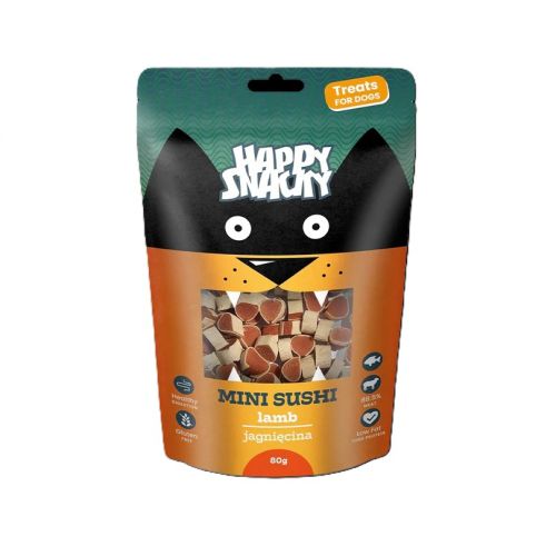 Happy Snacky Dog Mini Sushi Lamb - jutalomfalat kutyák számára 80 g