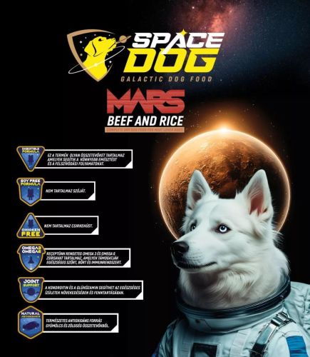 Space Dog Mars Beef and Rice - szárazeledel felnőtt kutyák számára  15 kg
