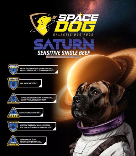 Space Dog Saturn Sensitive Single Beef - szárazeledel felnőtt kutyák számára  15 kg