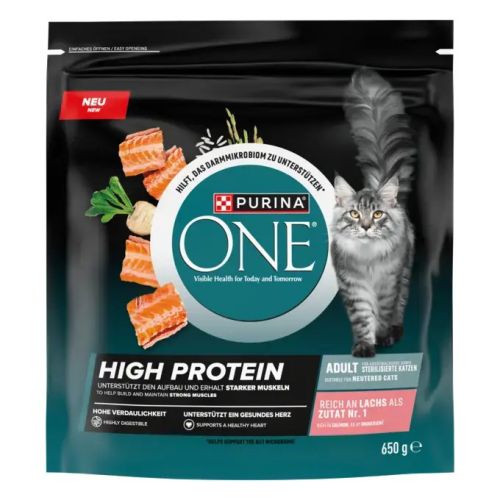 Purina One High Protein Salmon  650 g