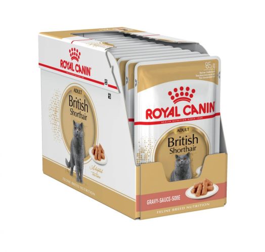 Royal Canin British Shorthair Adult - Brit rövidszőrű felnőtt macska nedves táp 12 x  85 g