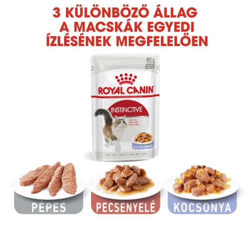Royal Canin Instinctive Jelly - felnőtt macska zselés nedves táp 12 x  85 g