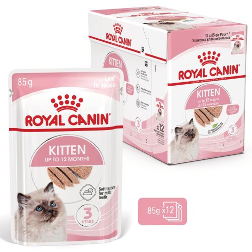 Royal Canin Kitten Loaf - kölyök macska pépes nedves táp 12 x  85 g