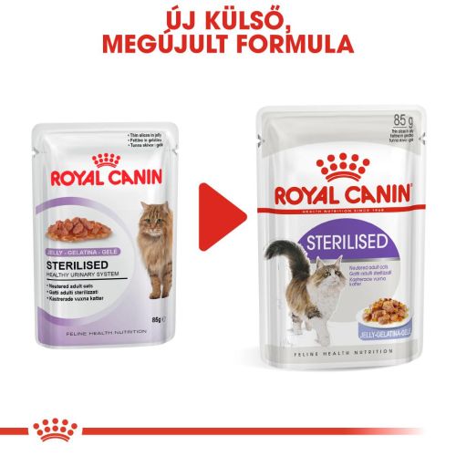 Royal Canin Sterilised Jelly - nedves macskaeledel zselében 12 x  85 g