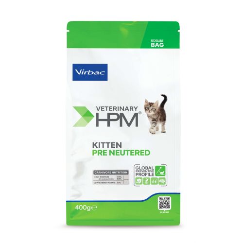 Virbac Veterinary HPM Kitten Pre Neutered Cat  400 g