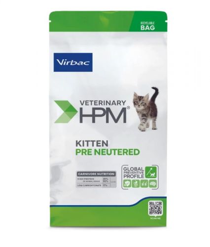Virbac Veterinary HPM Kitten Pre Neutered Cat  3 kg