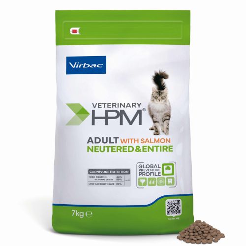 Virbac Veterinary HPM Adult Neutered & Entire Cat with Salmon  7 kg