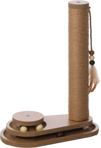 Flamingo kaparófa - Volta golyópályával és tollakkal  35 x 19 x 46 cm