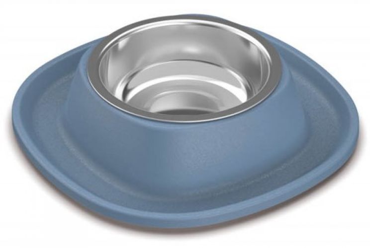 ZooBeeDoo etetőtál Soft Touch Inox szürke  0.6 l