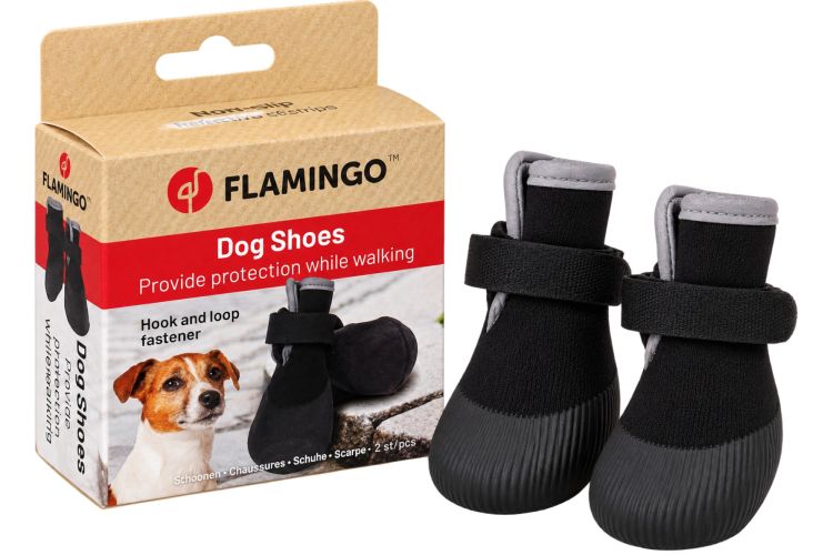 Flamingo kutyaruha - Magna fekete cipő  M 2 db