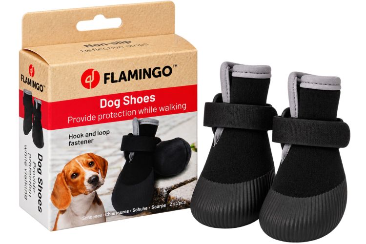 Flamingo kutyaruha - Magna fekete cipő  L 2 db