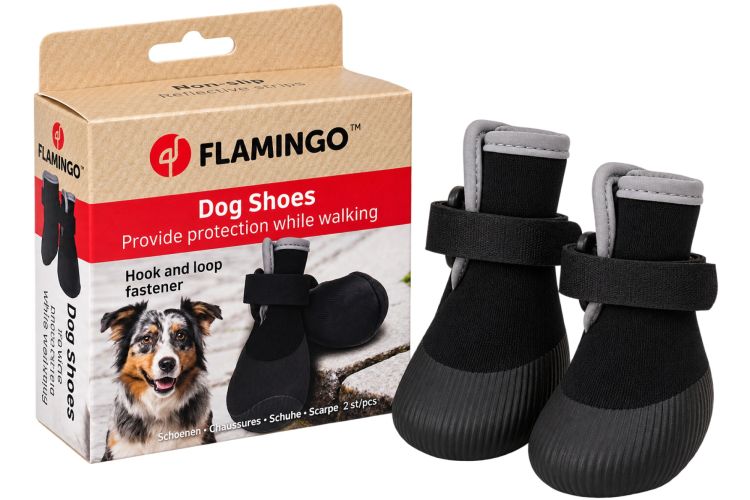 Flamingo kutyaruha - Magna fekete cipő  XL 2 db