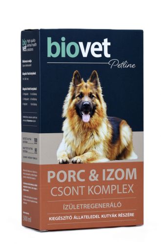Biovet Porc & Izom Csont Komplex ízületvédő és -regeneráló szirup kutyák számára 500 ml