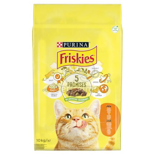 Friskies száraz macskaeledel - csirkével és hozzáadott zöldségekkel  10 kg