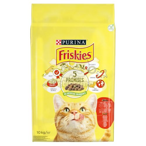 Friskies száraz macskaeledel - marhával, csirkével és zöldségekkel  10 kg