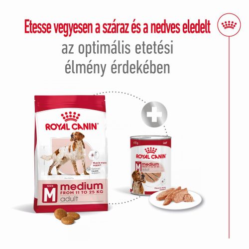 Royal Canin Medium Adult - közepes testű felnőtt kutya száraz táp 15 kg