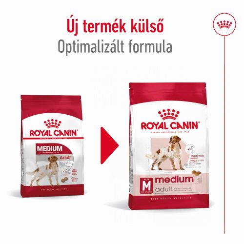 Royal Canin Medium Adult - közepes testű felnőtt kutya száraz táp  15 kg