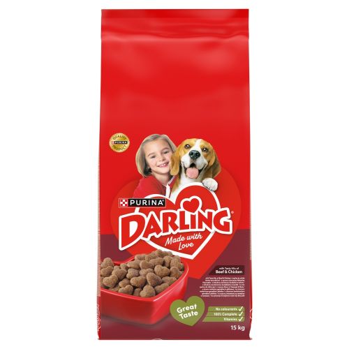Darling száraz felnőtt kutyaeledel marha és csirke ízesítéssel  15 kg