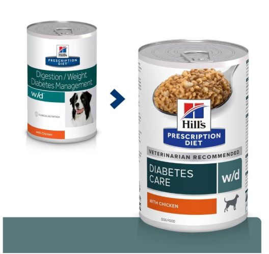 Hill's Prescription Diet w/d Digestive/Weight/Diabetes Management kutyatáp - konzerv  370 g