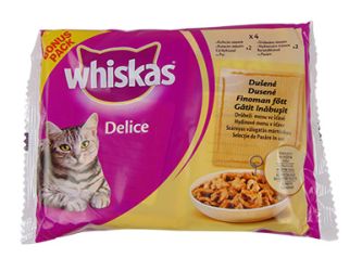Whiskas Delice alutasakos eledel finoman főtt szárnyas válogatás  1 db