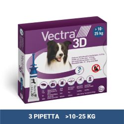 Vectra 3D rácsepegtető oldat >10 - 25 kg-os kutyáknak M 10-25 kg   3 db