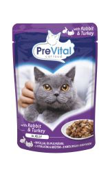 PreVital alutasakos eledel nyúllal és pulykával zselében 24 x  100 g