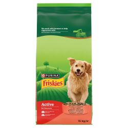 Friskies száraz kutyaeledel - Acitve marhával és zöldségekkel  15 kg